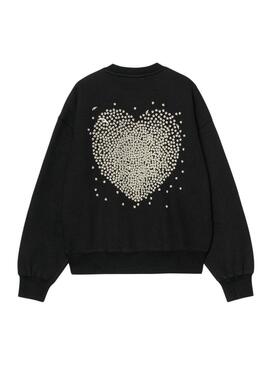 Felpa Carhartt Hearts nera per donna.