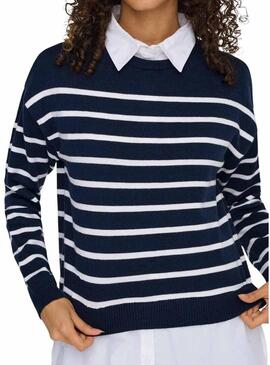 Maglia con camicia Only Payson blu per donna.