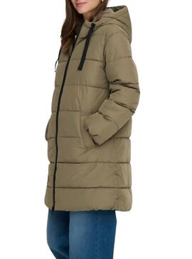 Giacca imbottita Only Clair verde per donna.