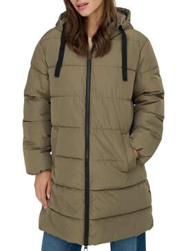 Giacca imbottita Only Clair verde per donna.