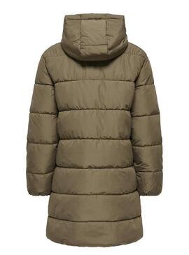 Giacca imbottita Only Clair verde per donna.