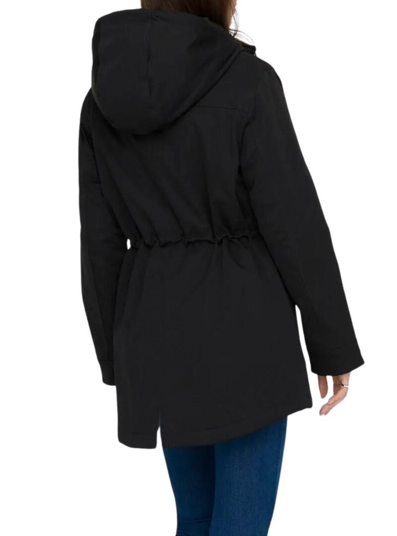Parka Only Hannover nera per donna.