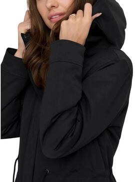 Parka Only Hannover nera per donna.
