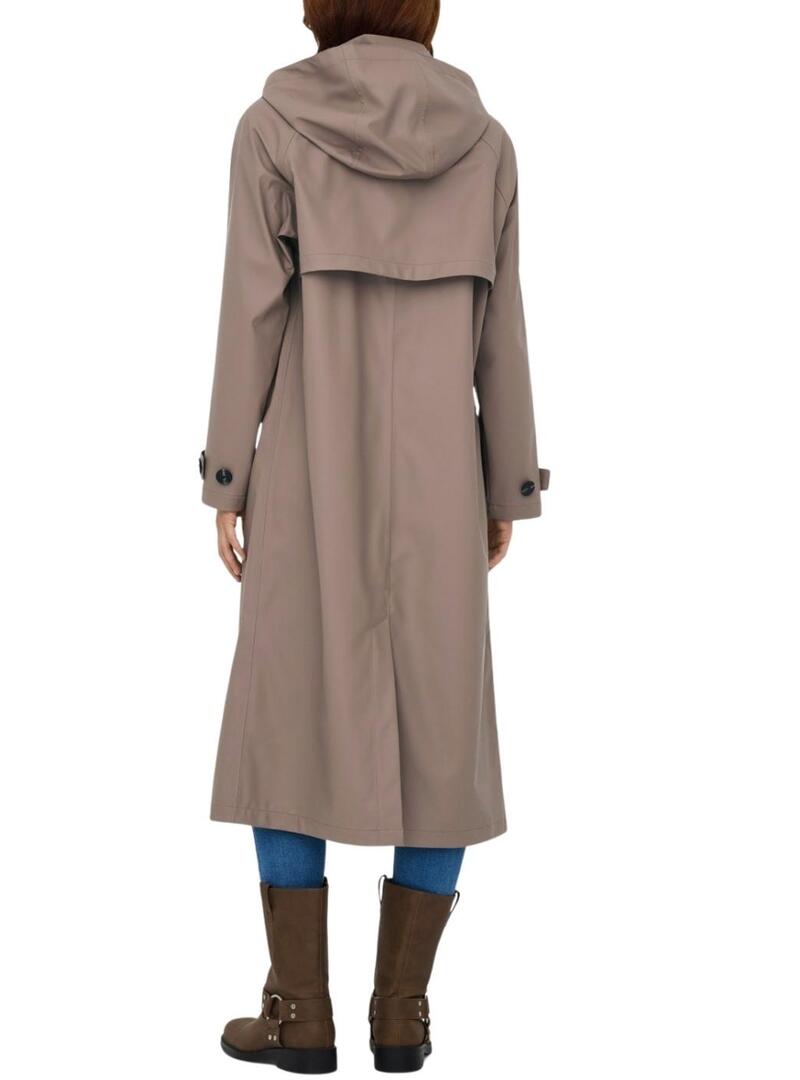 Trench Only Moss beige impermeabile per donna