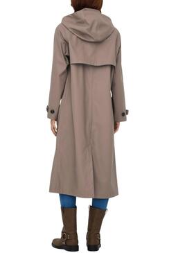 Trench Only Moss beige impermeabile per donna