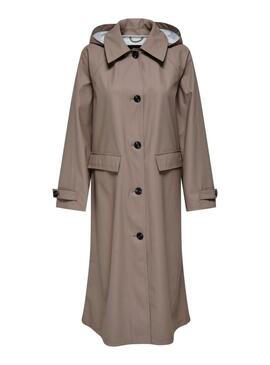 Trench Only Moss beige impermeabile per donna