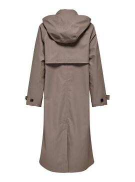 Trench Only Moss beige impermeabile per donna