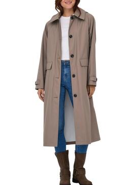 Trench Only Moss beige impermeabile per donna