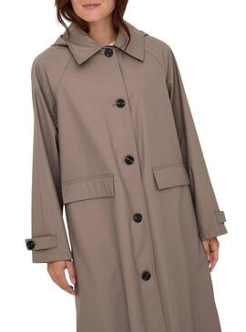 Trench Only Moss beige impermeabile per donna