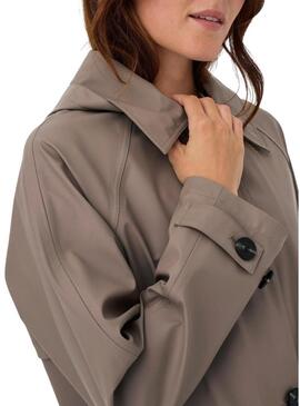 Trench Only Moss beige impermeabile per donna