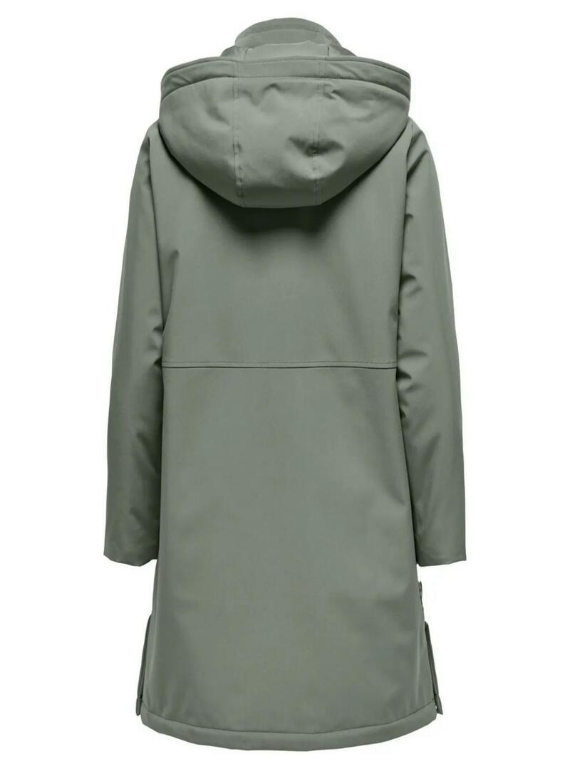 Parka Only Kara verde chiaro per donna