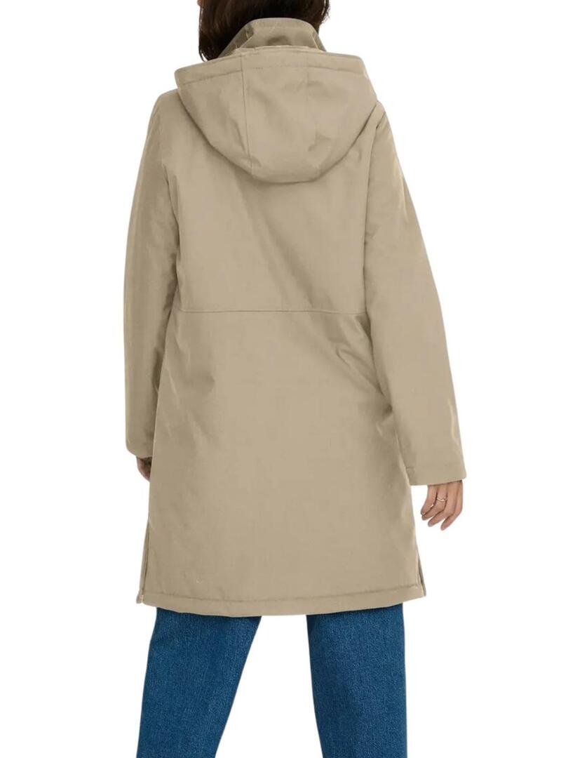 Parka Only Kara beige per donna