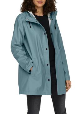 Impermeabile Only Newellen blu per donna.