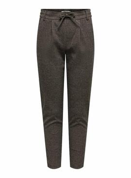 Pantaloni Only Poptrash Gozi marroni per Donna.