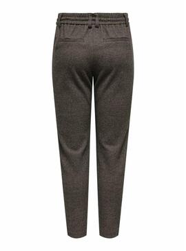 Pantaloni Only Poptrash Gozi marroni per Donna.
