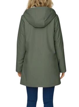 Impermeabile Only Sally verde per donna