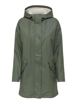 Impermeabile Only Sally verde per donna