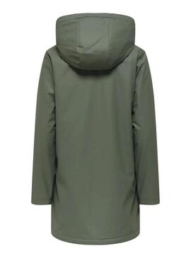 Impermeabile Only Sally verde per donna