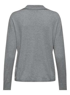 Maglia Only Libi polo grigia da donna