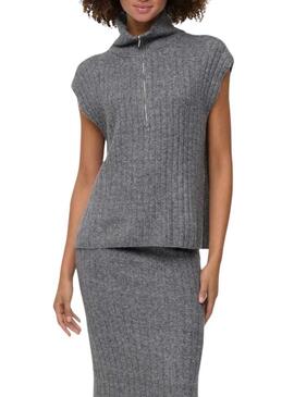 Gilet Only Jeanett grigio per donna