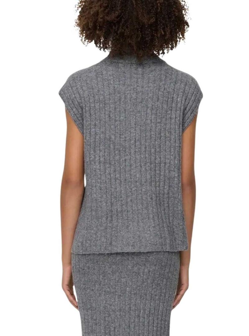 Gilet Only Jeanett grigio per donna
