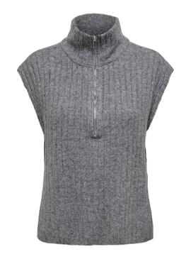 Gilet Only Jeanett grigio per donna