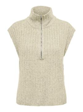 Gilet Only Jeanett beige per donna