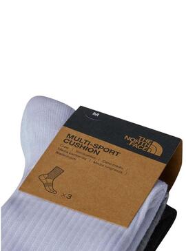 Calze The North Face grigie bianche e nere.