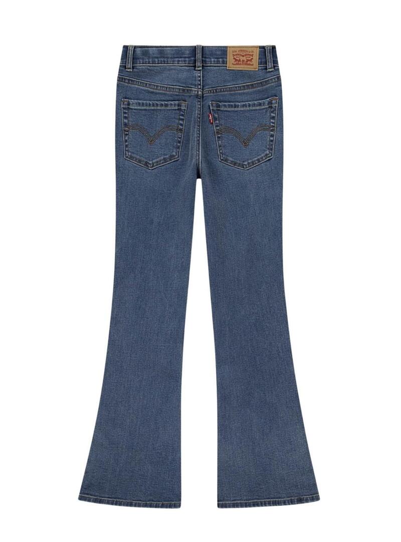 Pantaloni jeans Levis 726 blu per bambina.