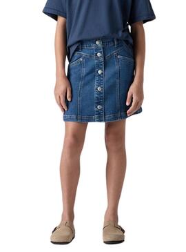 Gonna di jeans Levis con bottoni per ragazza