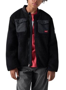 Giacca Levis Utility nera per bambino.