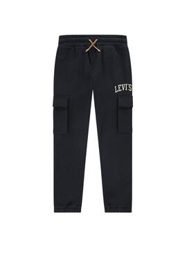 Jogger Levi's cargo nero per bambino