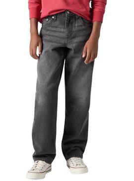 Pantaloni in denim Levis Stay Loose grigi per bambino