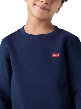 Felpa Levis Mini Logo blu per bambino