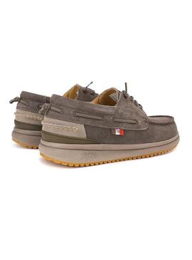 Scarpe da barca Walkin Pitas Denver grigie per uomo.