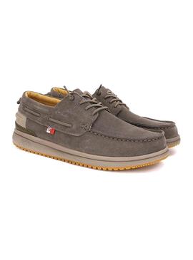 Scarpe da barca Walkin Pitas Denver grigie per uomo.