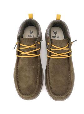 Scarpe da ginnastica Walkin Pitas Bob verdi per uomo.