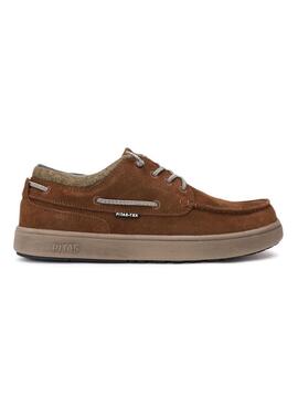 Scarpe da barca Walkin Pitas Dakota cammello per uomo