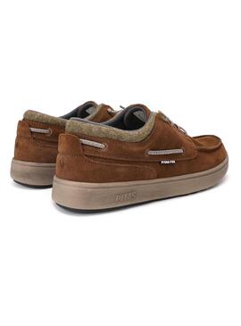 Scarpe da barca Walkin Pitas Dakota cammello per uomo