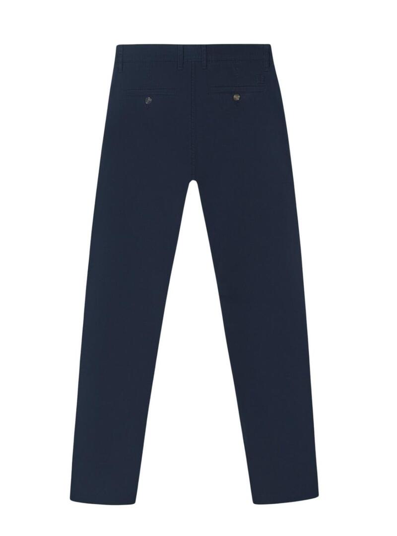 Pantaloni cinesi Silbon Casual blu navy per uomo