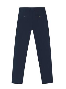 Pantaloni cinesi Silbon Casual blu navy per uomo