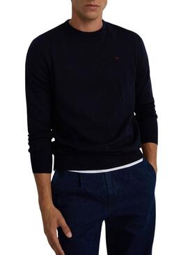 Maglia Silbon basic blu scuro per uomo
