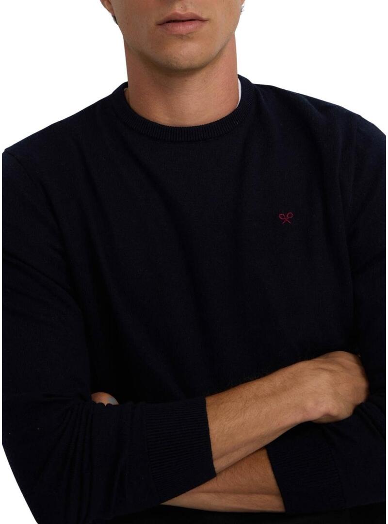 Maglia Silbon basic blu scuro per uomo