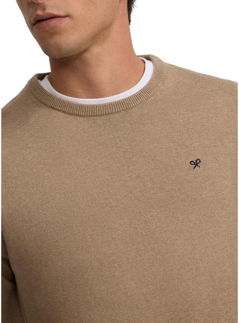 Maglione Silbon beige basic per uomo