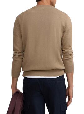 Maglione Silbon beige basic per uomo