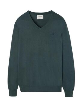 Maglia Silbon Vneck verde per uomo