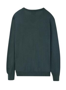 Maglia Silbon Vneck verde per uomo