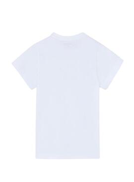 Maglietta Silbon con logo multicolore bianco per bambino