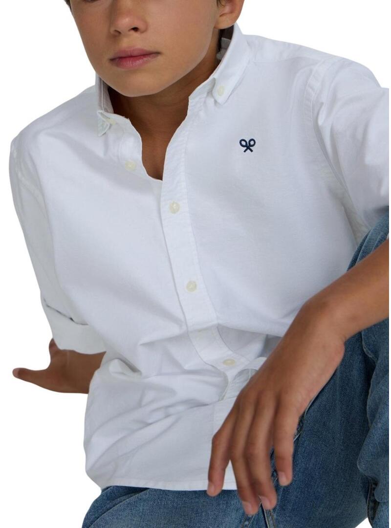 Camicia Silbon Oxford bianca per bambino