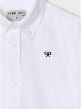 Camicia Silbon Oxford bianca per bambino